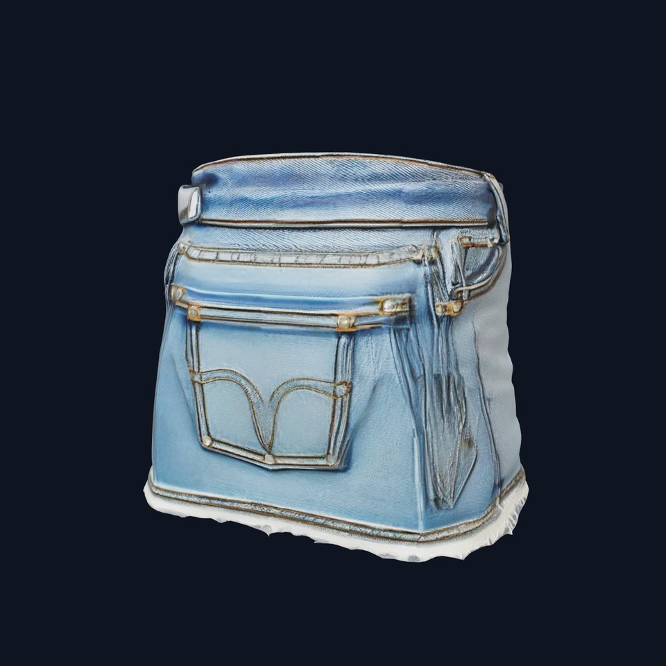 Denim Skirt D Model Pack